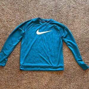 Nike Running Teal Crewneck Dri-fit Sweatshirt